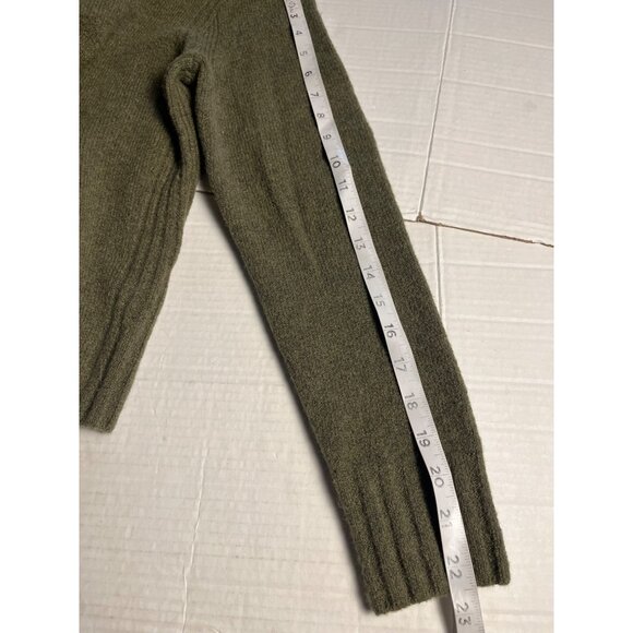 Point Sur Olive Green Mock Neck Wool alpaca Blend Sweater L ribbed details - Picture 12 of 12
